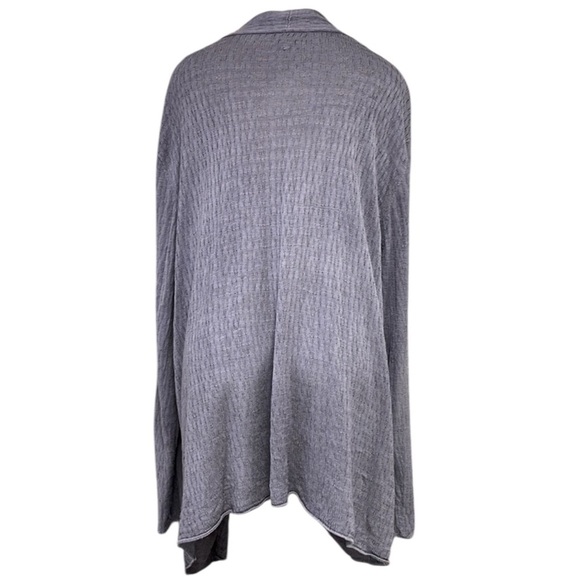 EILEEN FISHER SILK KNIT TEXTURED OPEN PURPLE CARDIGAN SIZE 1X - Picture 3 of 12